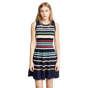 Milly rainbow stripe fitted dress